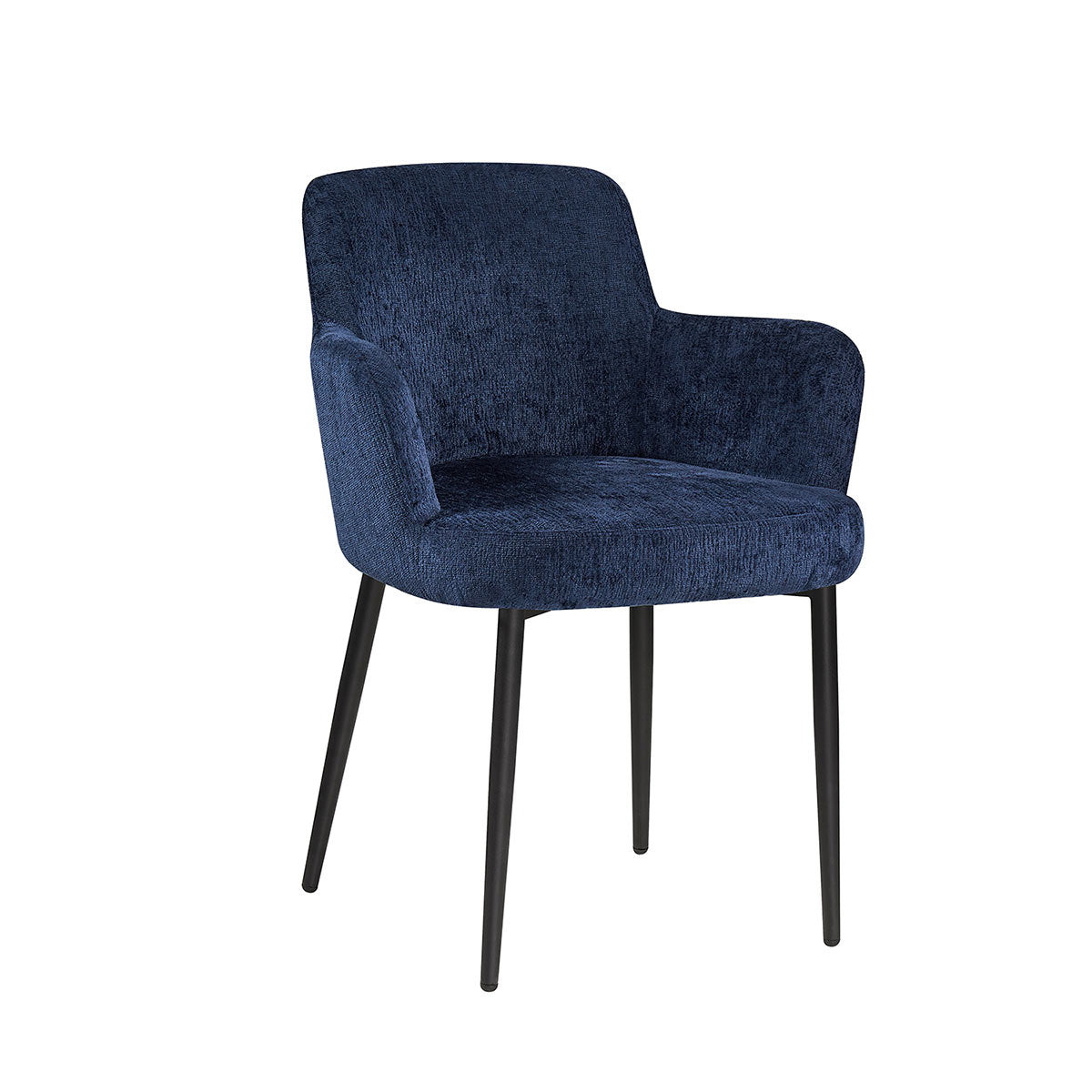 Silla Moscow Azul Fondo Blanco Vista en Perspectiva