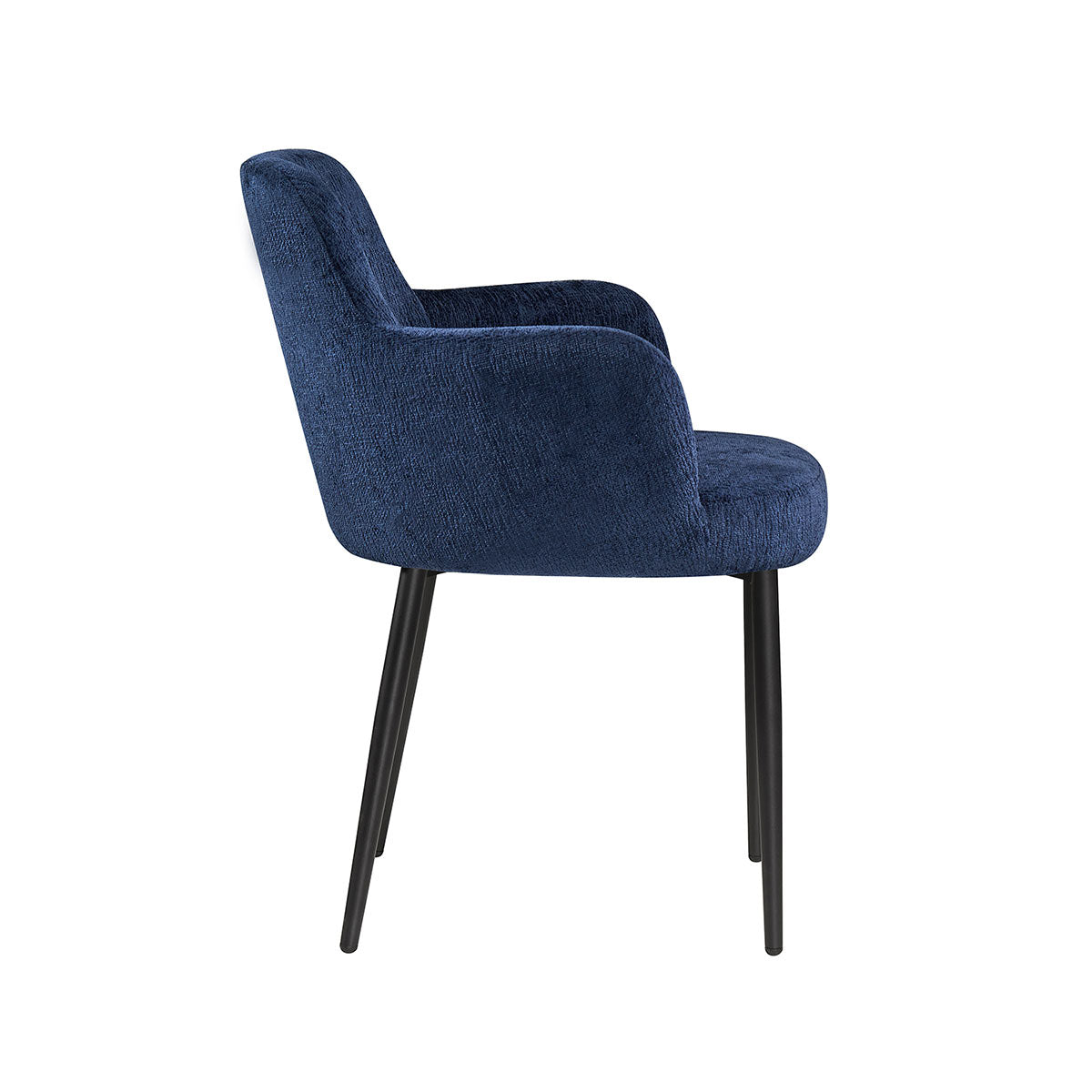 Silla Moscow  Azul Fondo Blanco Vista Lateral