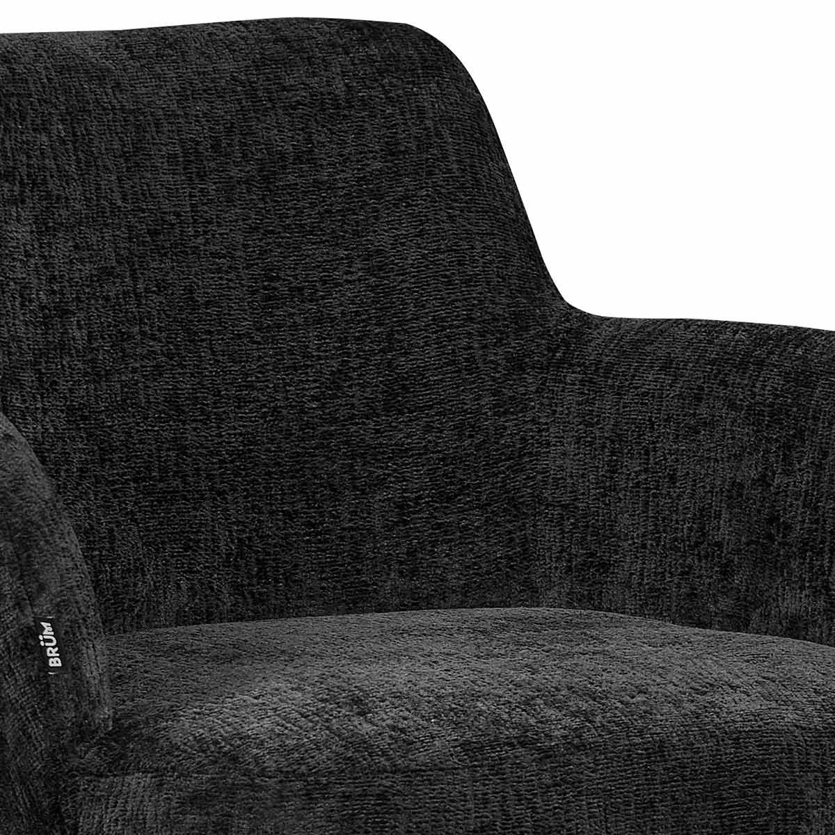 Silla Moscow Negra Fondo Blanco Vista Detalle