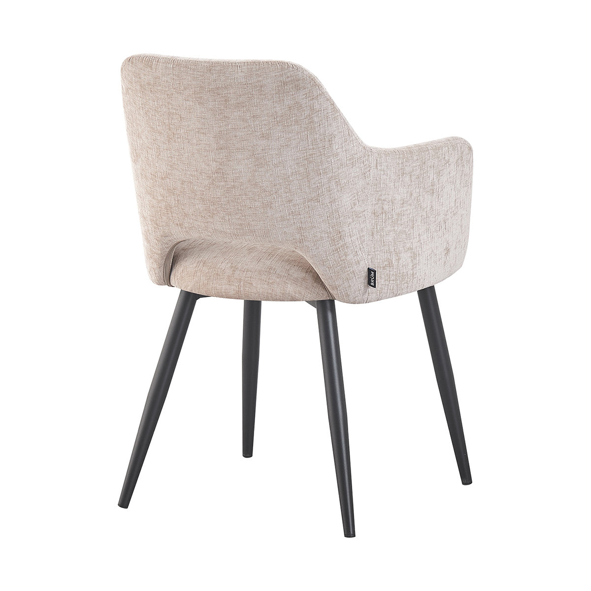 Silla Paris Beige Vista en Perspectiva Trasera
