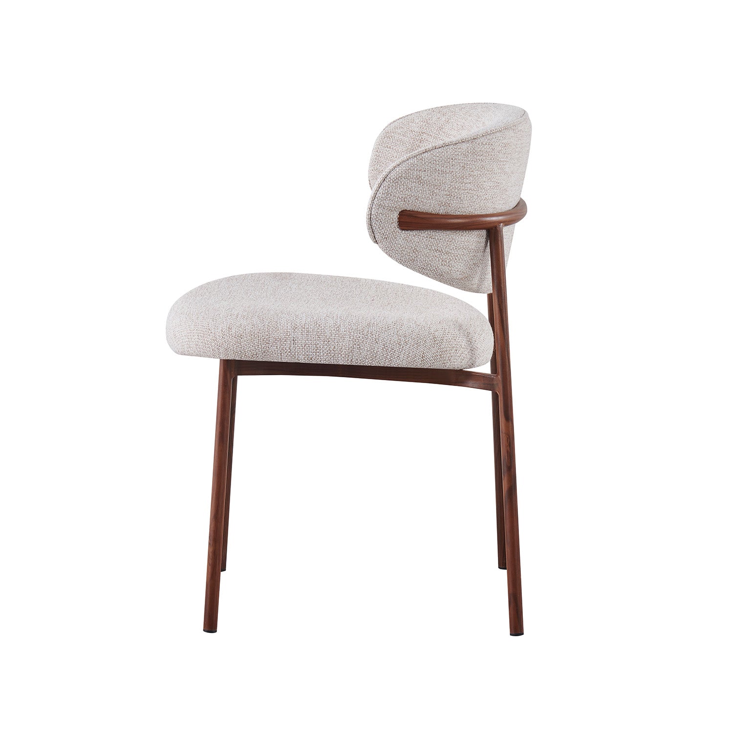 Silla Silicia Beige Vista Lateral