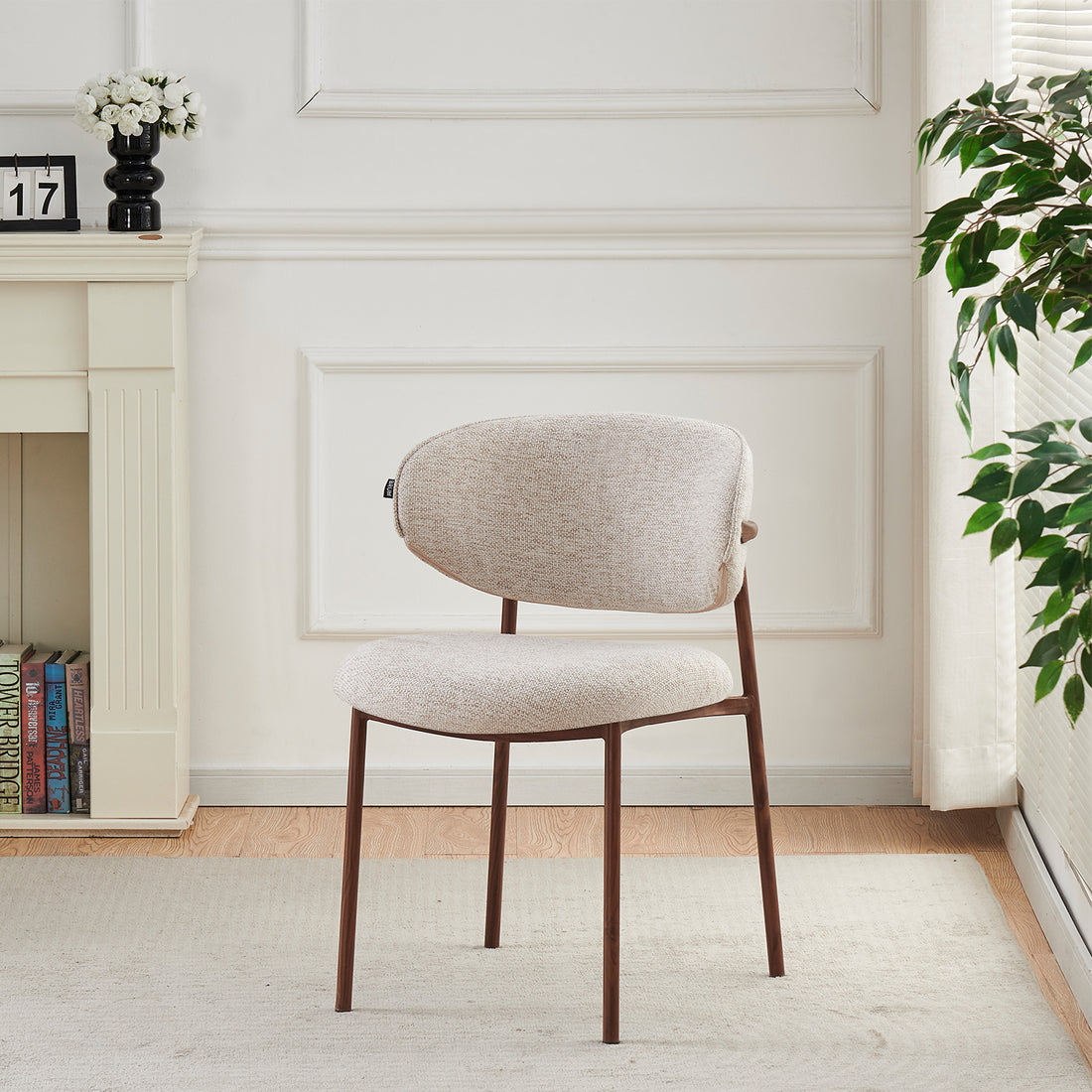 Silla Sicilia Beige Vista en Perspectiva