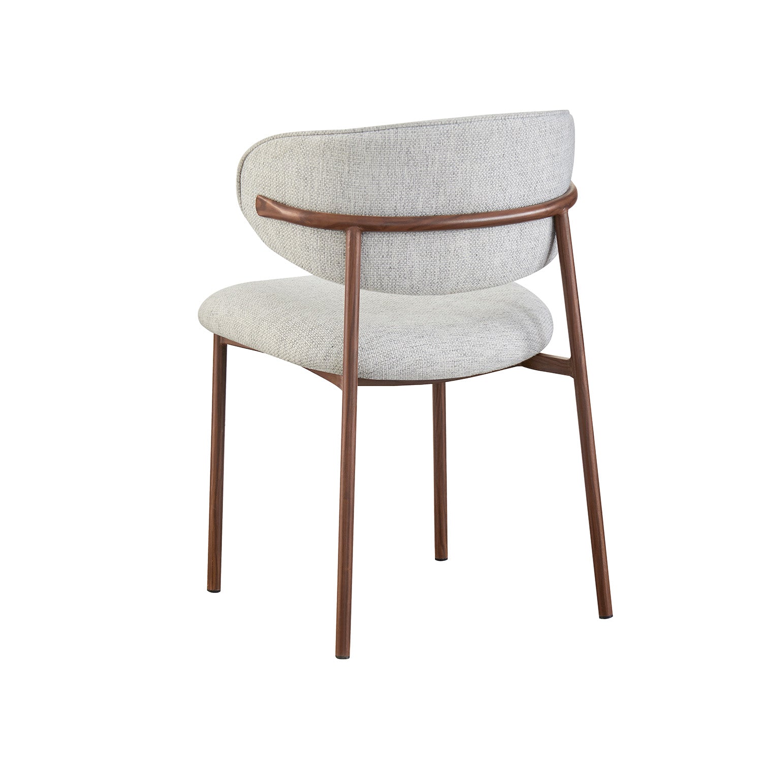 Silla Silicia Gris Vista en Perspectiva Trasera