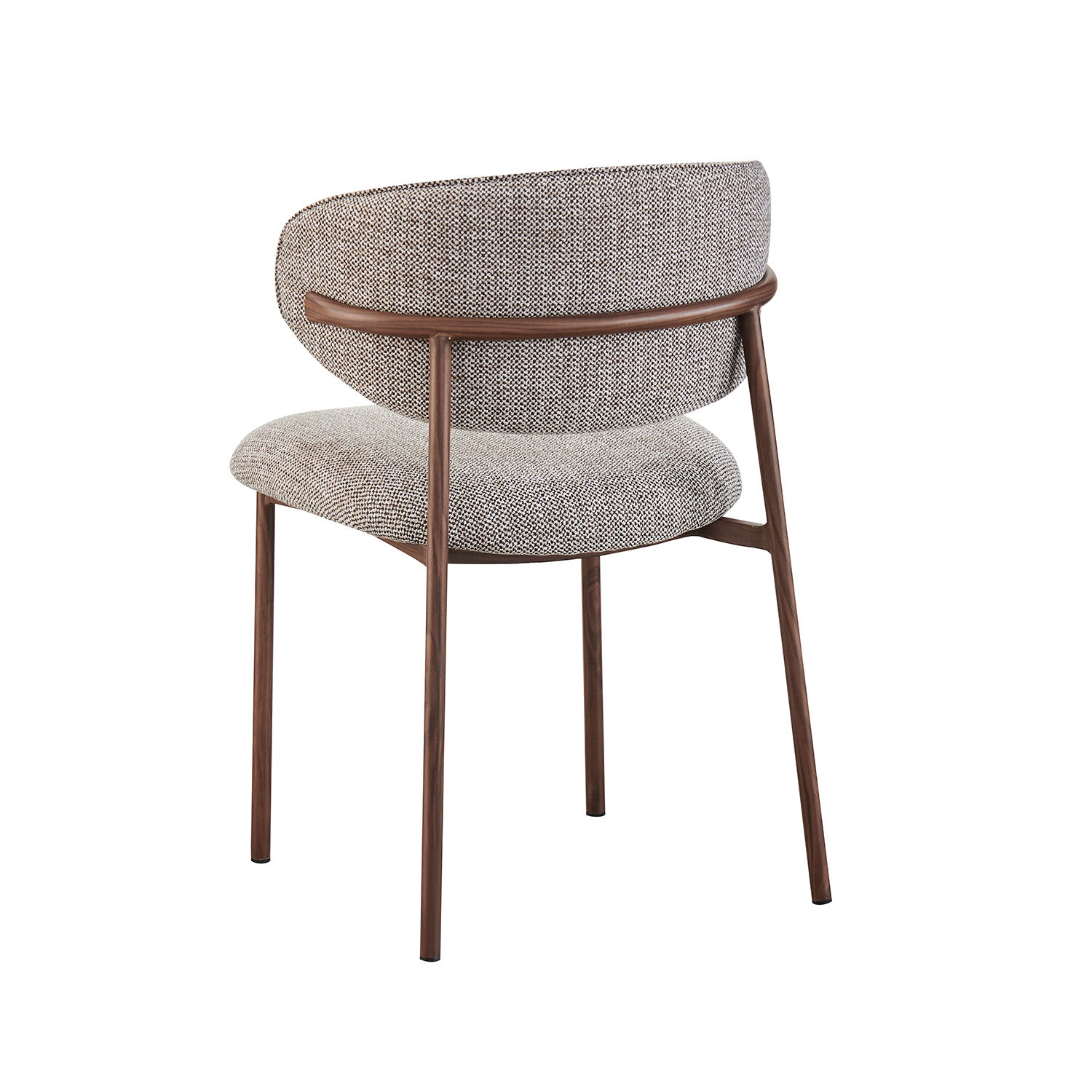 Silla Silicia Marron Vista en Perspectiva Trasera