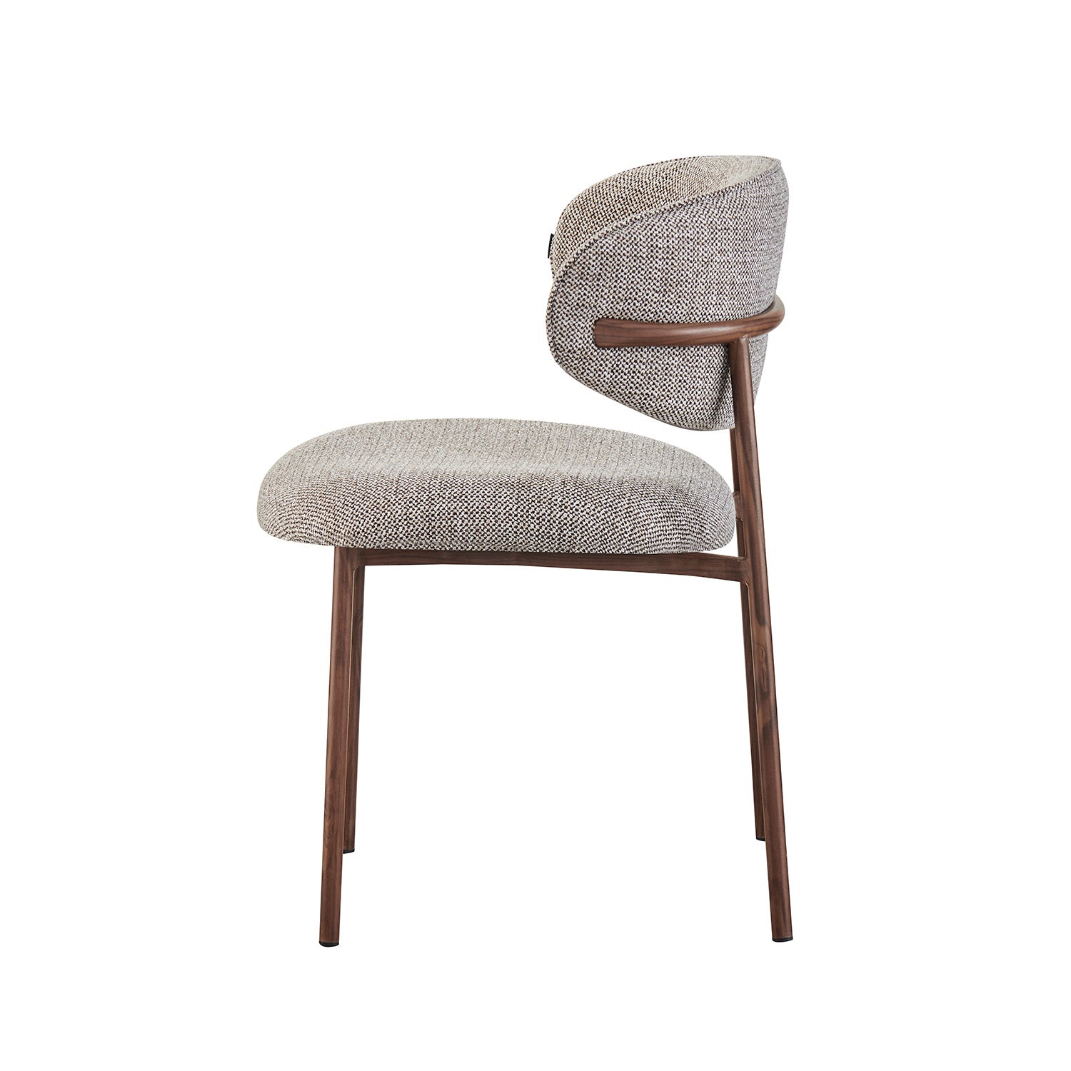Silla Silicia Marron Vista Lateral