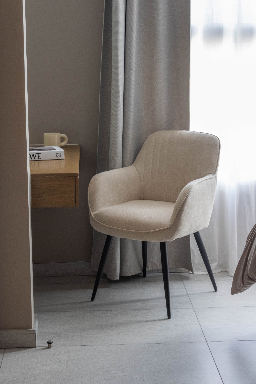 Sillas Manchester Beige Vista en Perspectiva