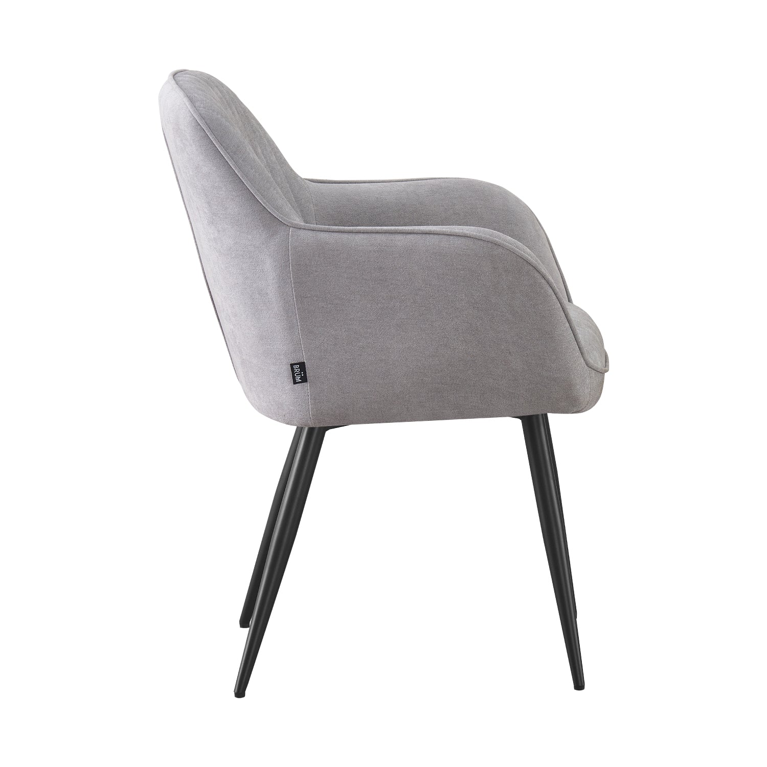 Silla Manchester Gris Vista Lateral