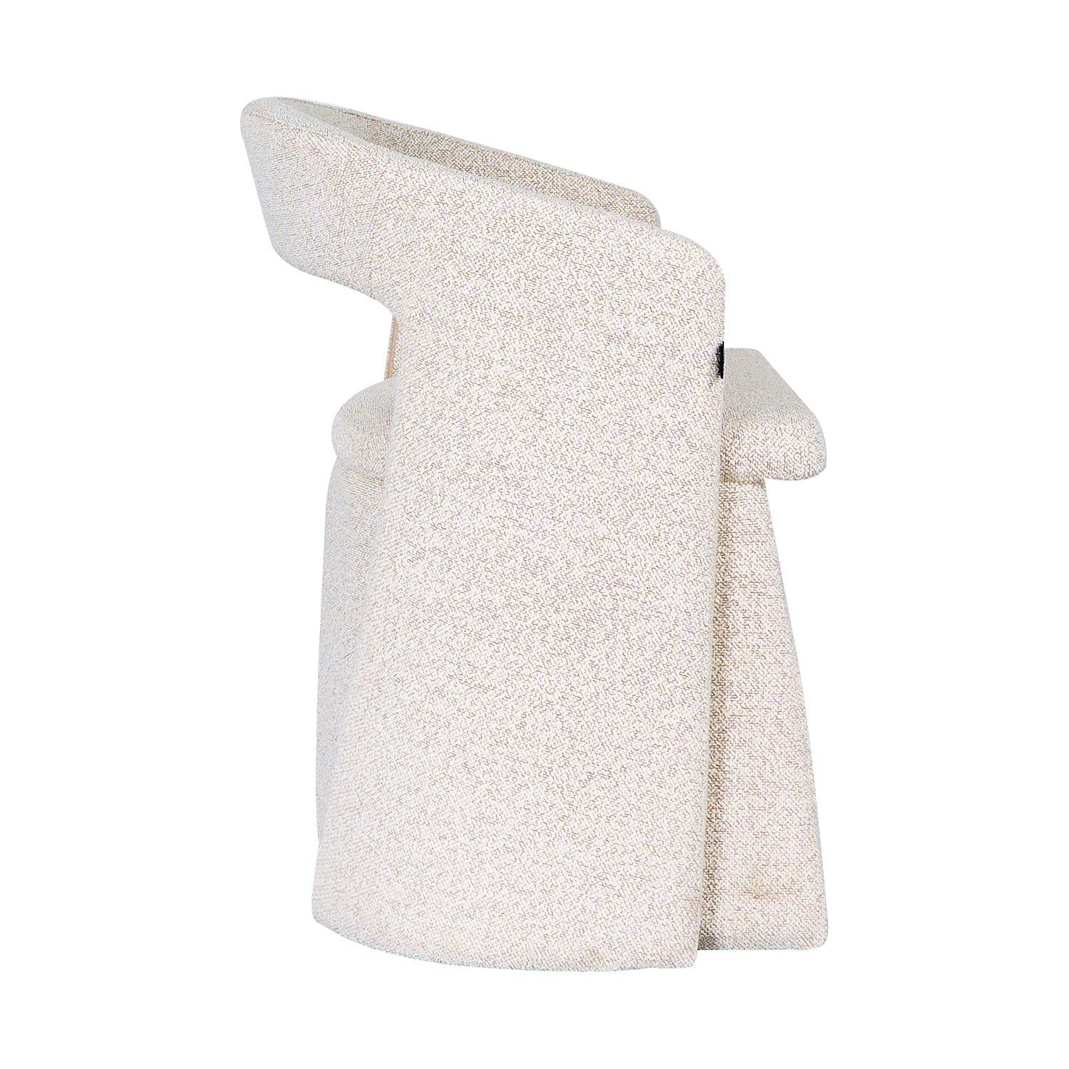 Silla Pavia gris con fondo blanco vista lateral