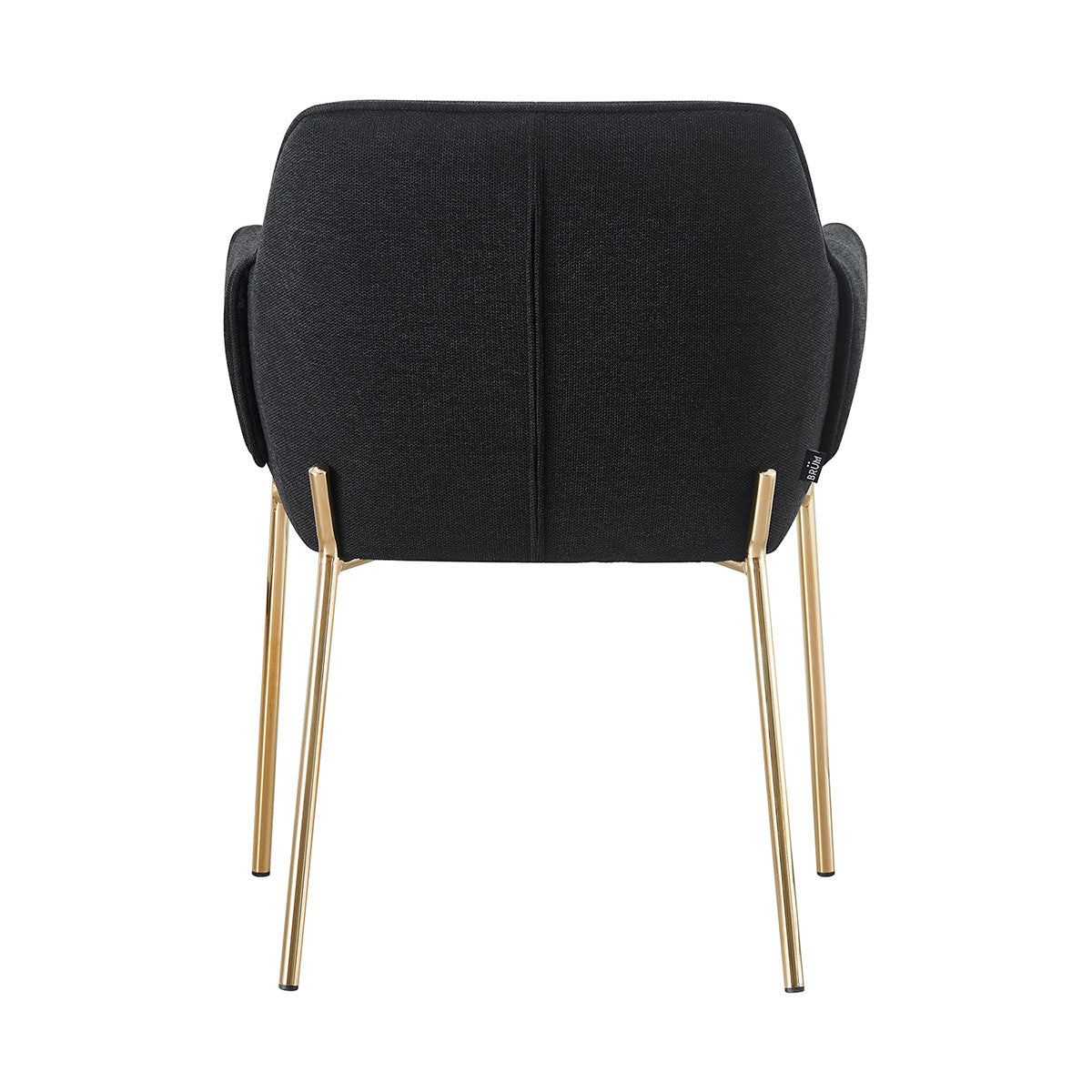 Silla Toronto Negro Fondo Blanco Vista Trasera