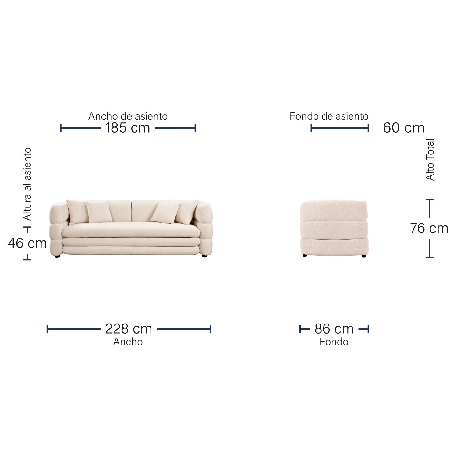 Sofá Utah de 3 Plazas