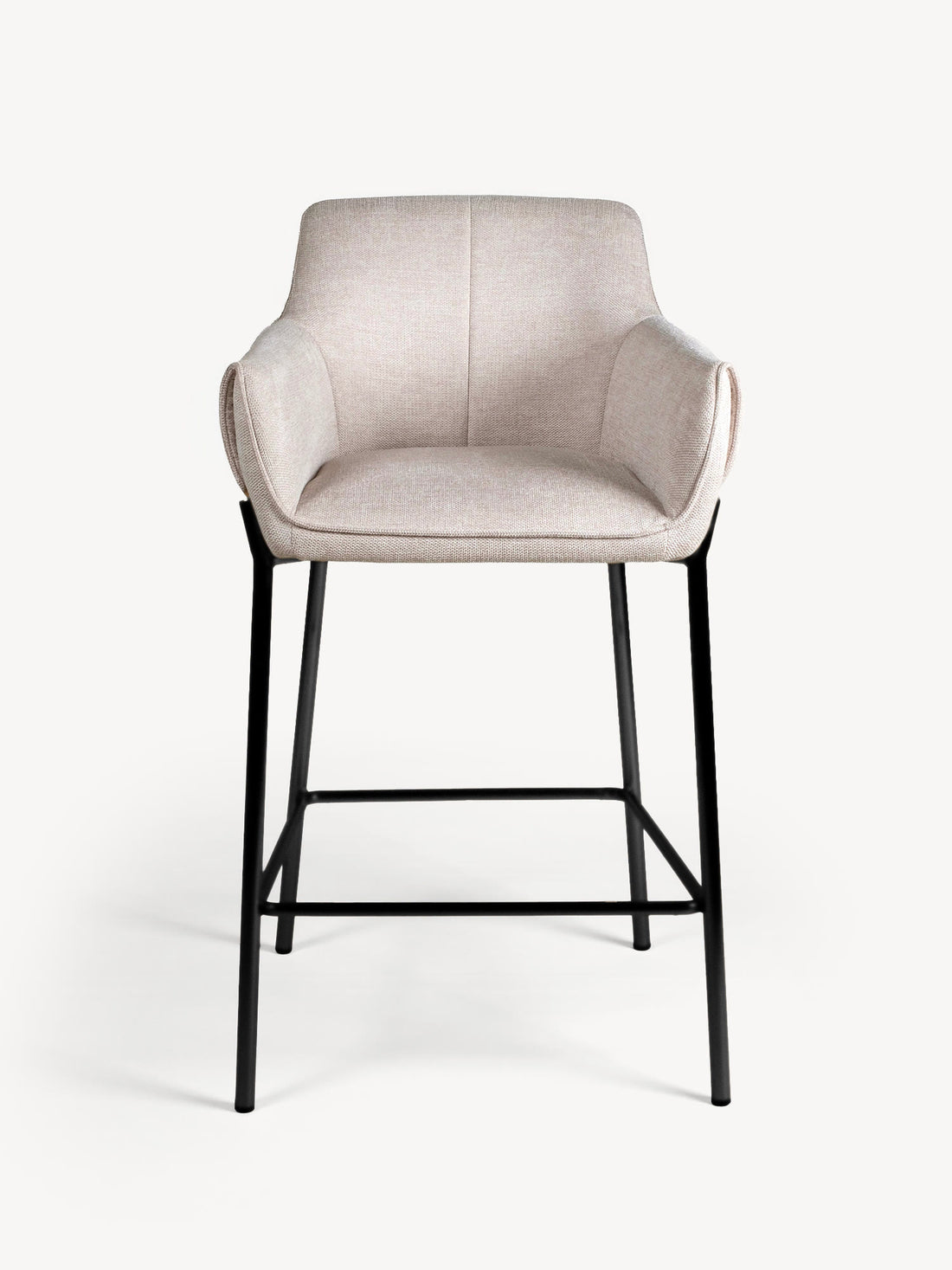 Banco Toronto Pata Negra Beige Vista Frontal