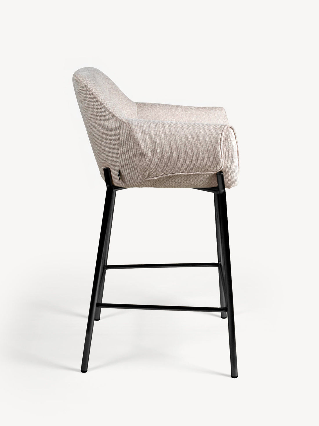 Banco Toronto Pata Negra Beige Vista Lateral