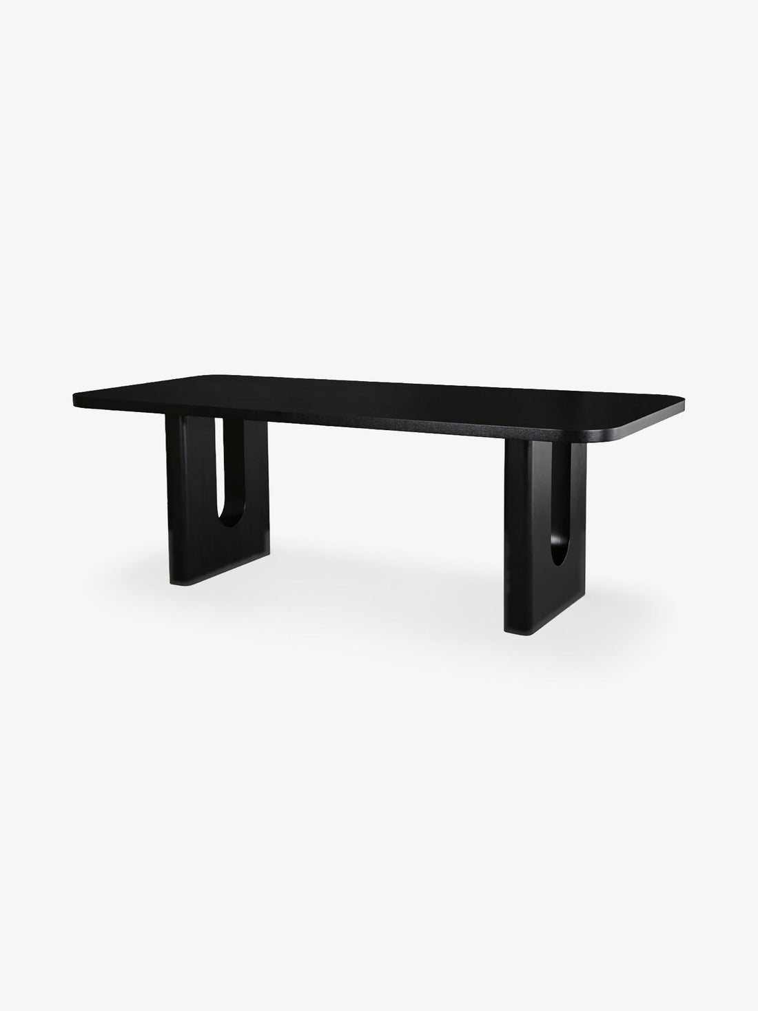 Mesa de comedor Agra Negro Vista en Perspectiva