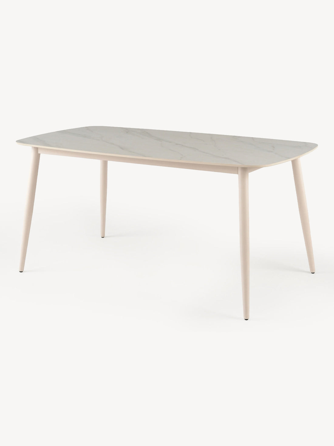 Mesa de comedor Bangkok Blanca 160cm Vista en Perspectiva