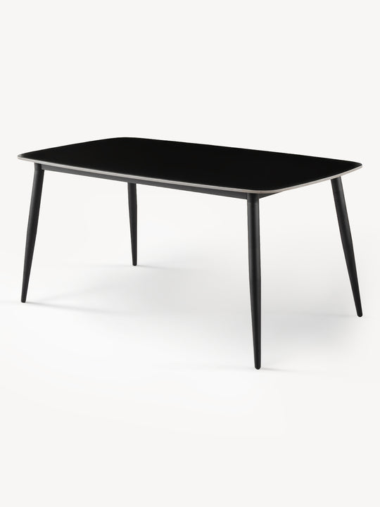 Mesa de Comedor Bangkok Noir 160cm Vista en Perspectiva