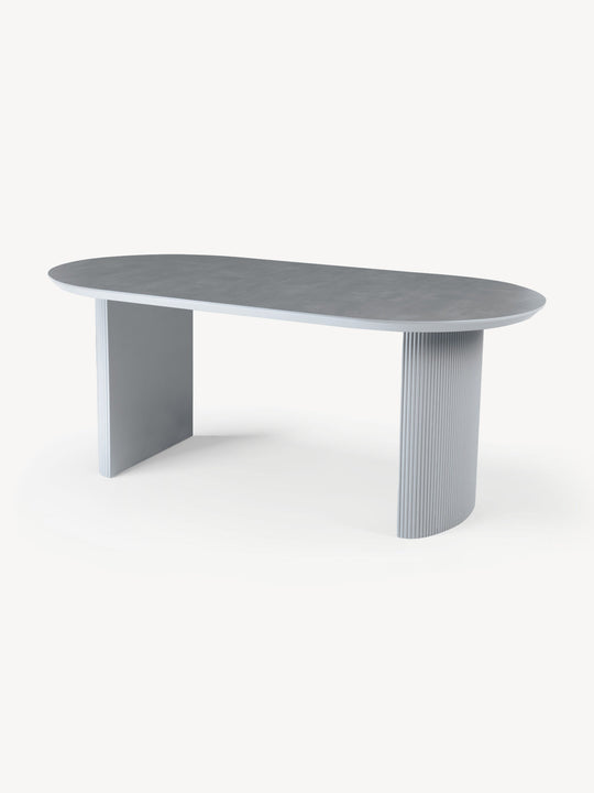 Mesa de Comedor Chipre Gris 180cm Vista en Perspectiva