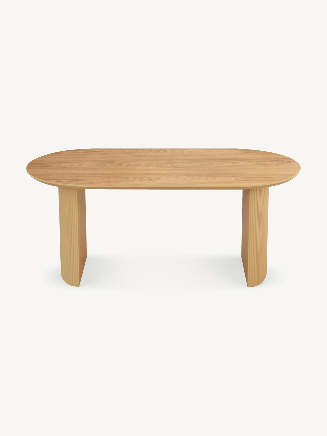 Mesa de Comedor Chipre Natural 180cm Vista Frontal desde Arriba