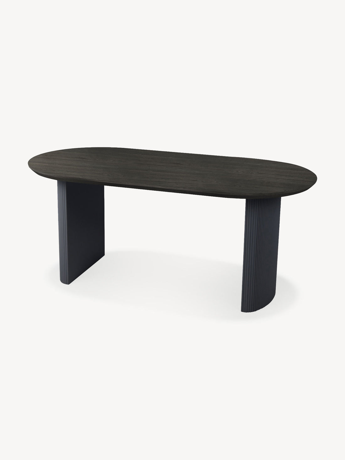 Mesa de Comedor Chipre Negra 180cm Vista en Perspectiva desde Arriba