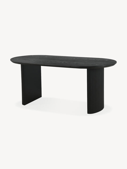 Mesa de Comedor Chipre Negra 180cm Vista en Perspectiva
