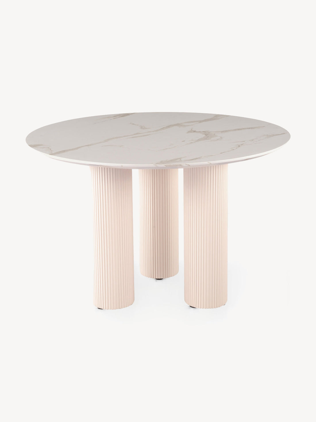 Mesa de Comedor Kos Blanca 120cm Vista Frontal