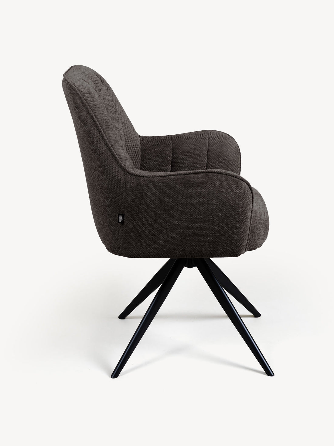 Silla Amsterdam Gris Oxford Vista Lateral