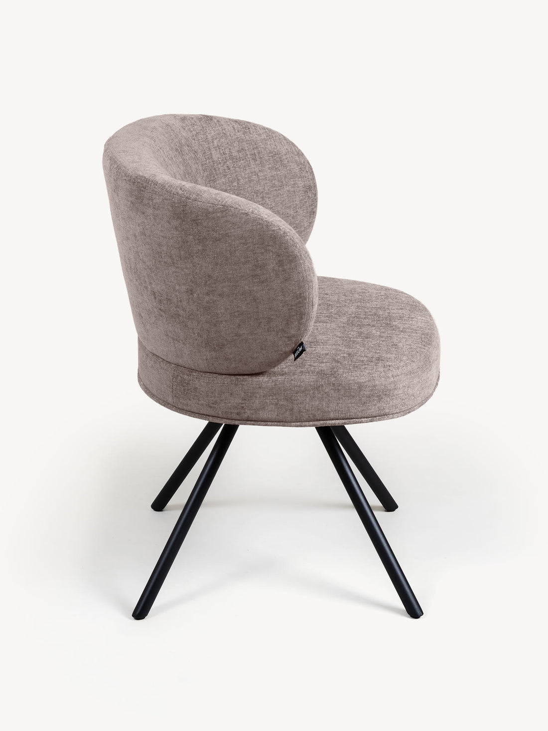 Silla Giratoria Boreti Café Vista Lateral