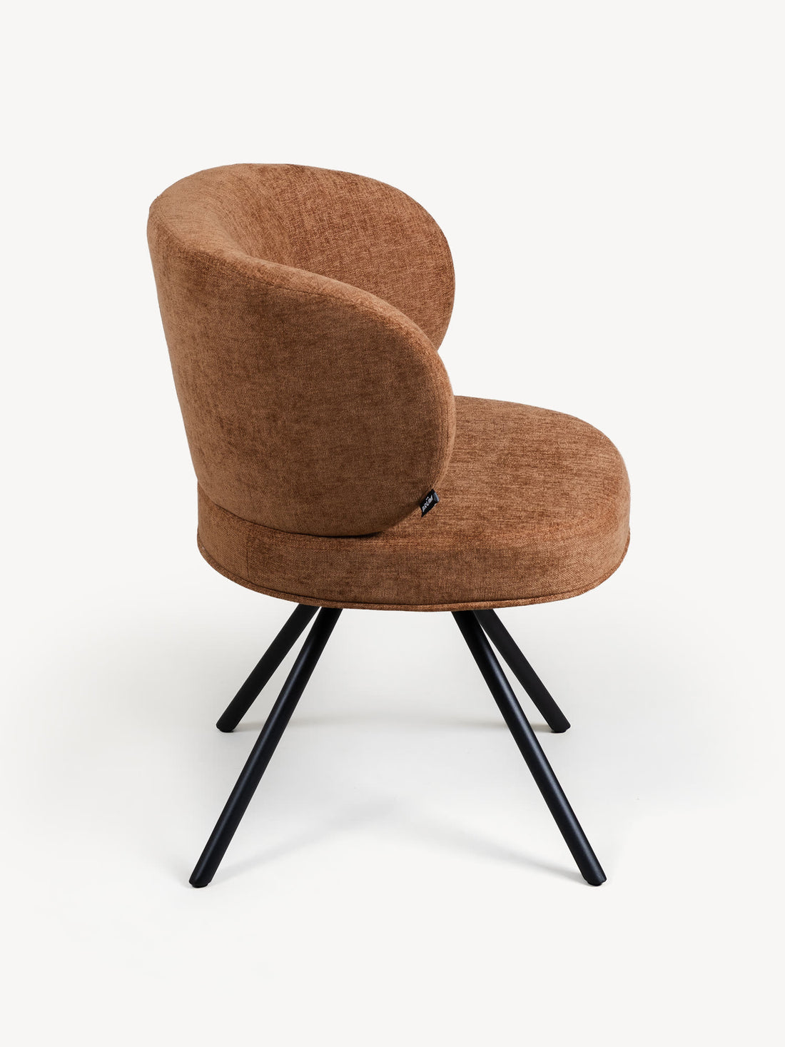 Silla Giratoria Boreti Mostaza Vista Lateral