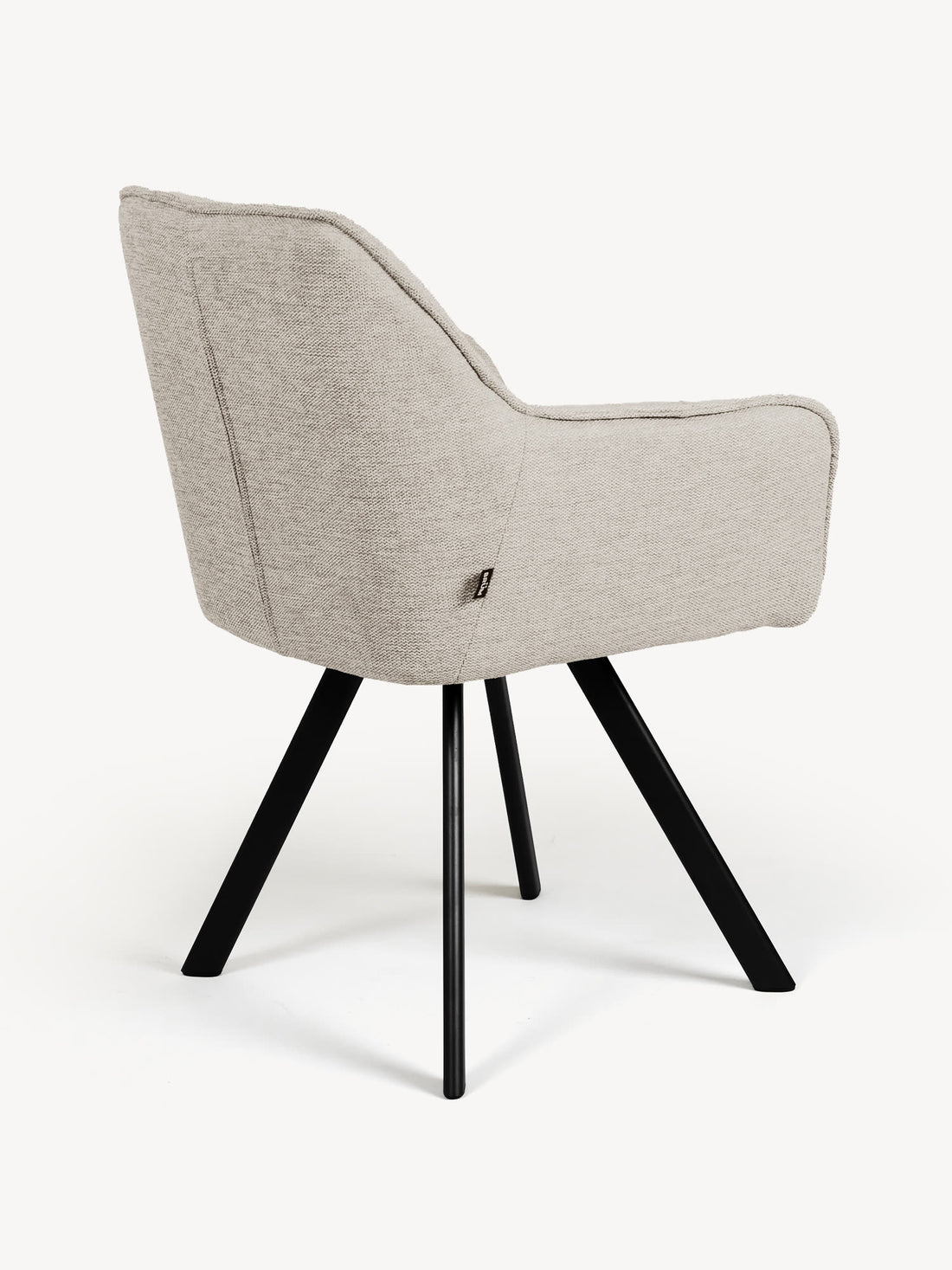 Silla Boston Beige Vista en Perspectiva Trasera