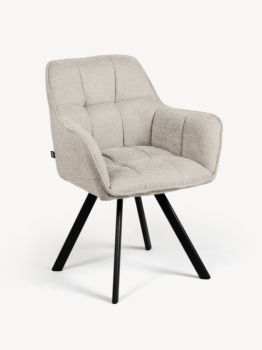Silla Boston Beige Vista en Perspectiva