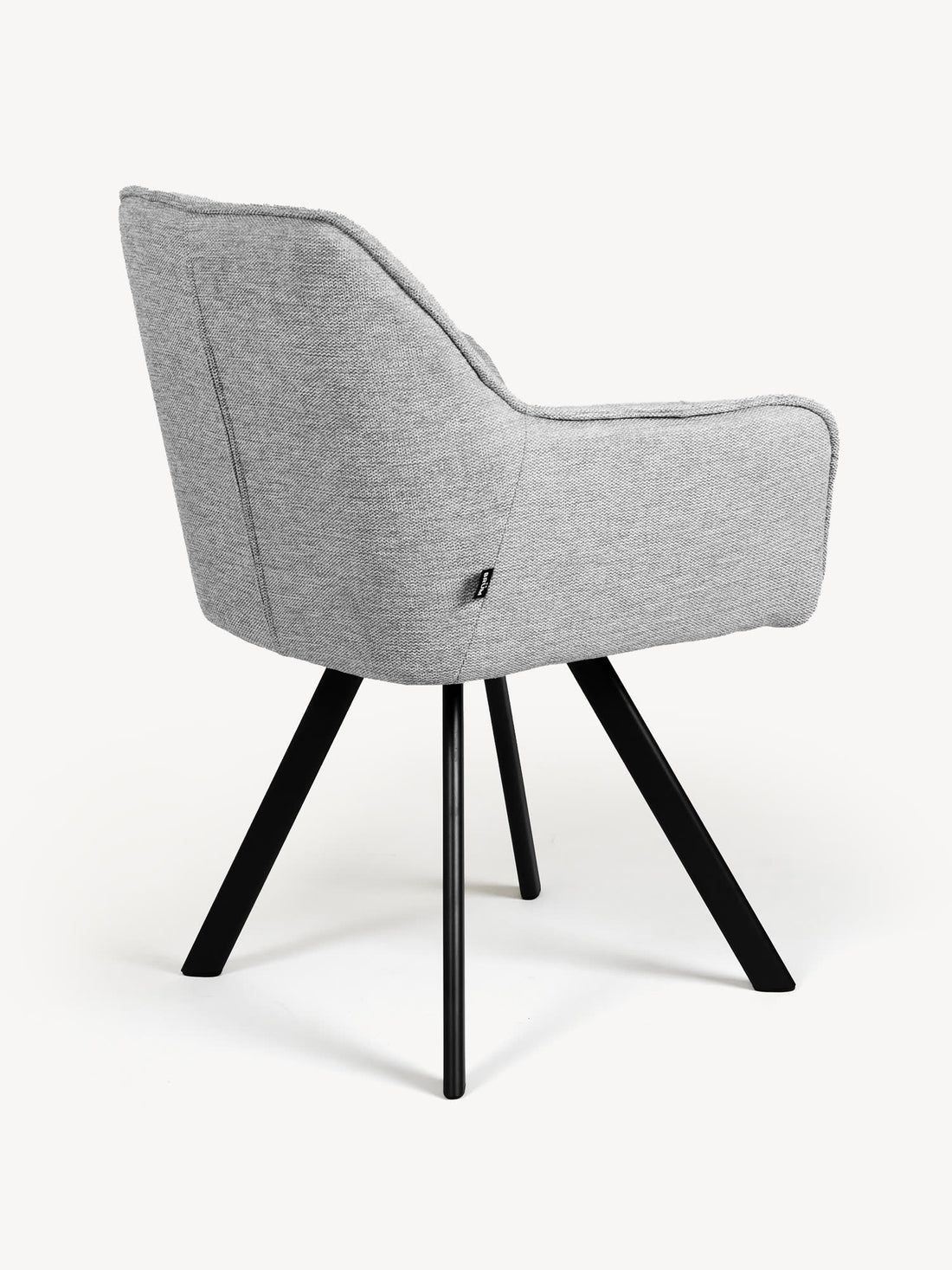 Silla Boston Gris Vista en Perspectiva Trasera