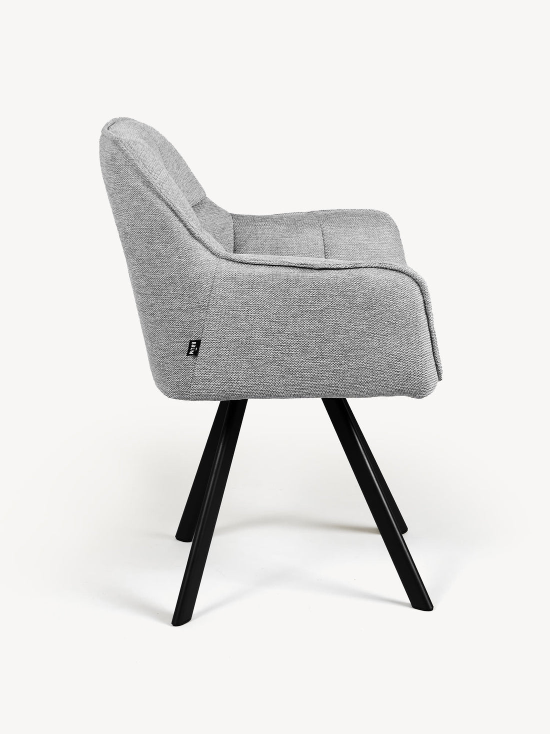 Silla Boston Gris Vista Lateral