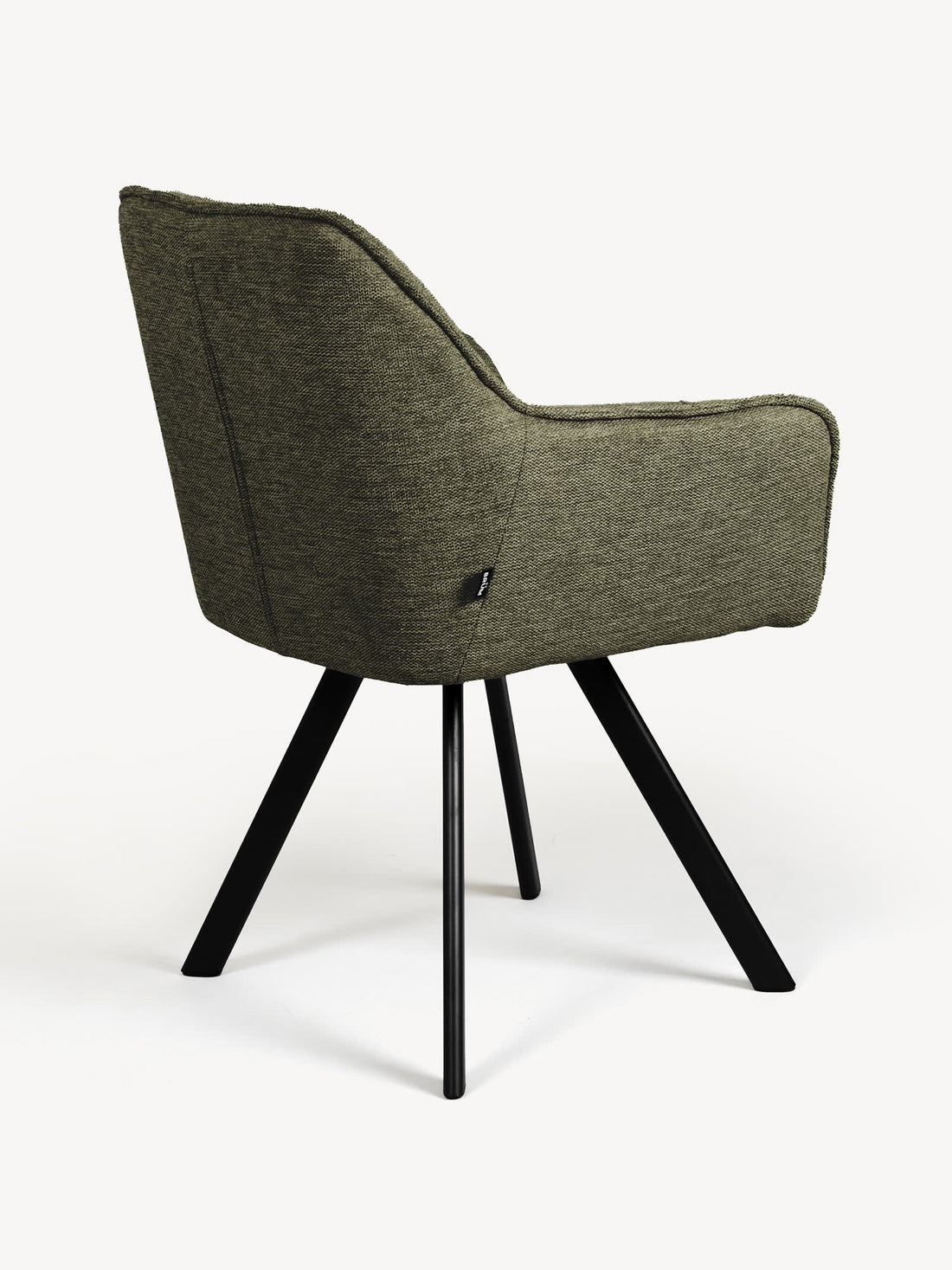 Silla Boston Olivo Vista en Perspectiva Trasera