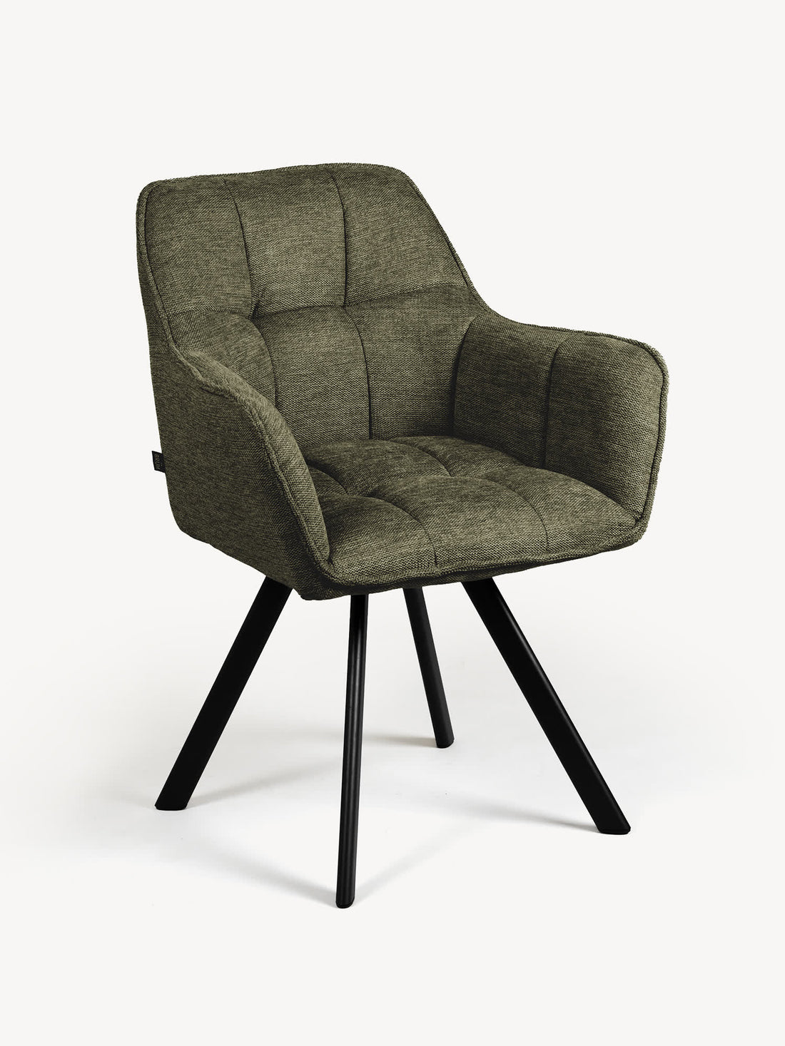 Silla Boston Olivo Vista en Perspectiva