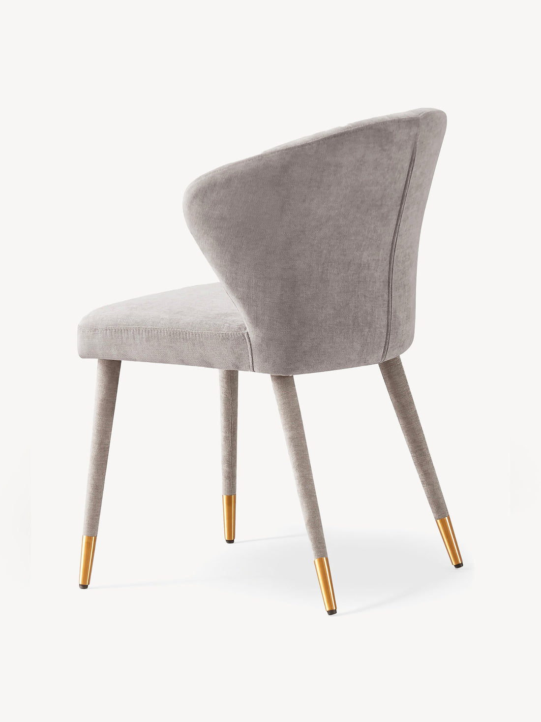 Silla Copenhague Gris Vista en Perspectiva Trasera