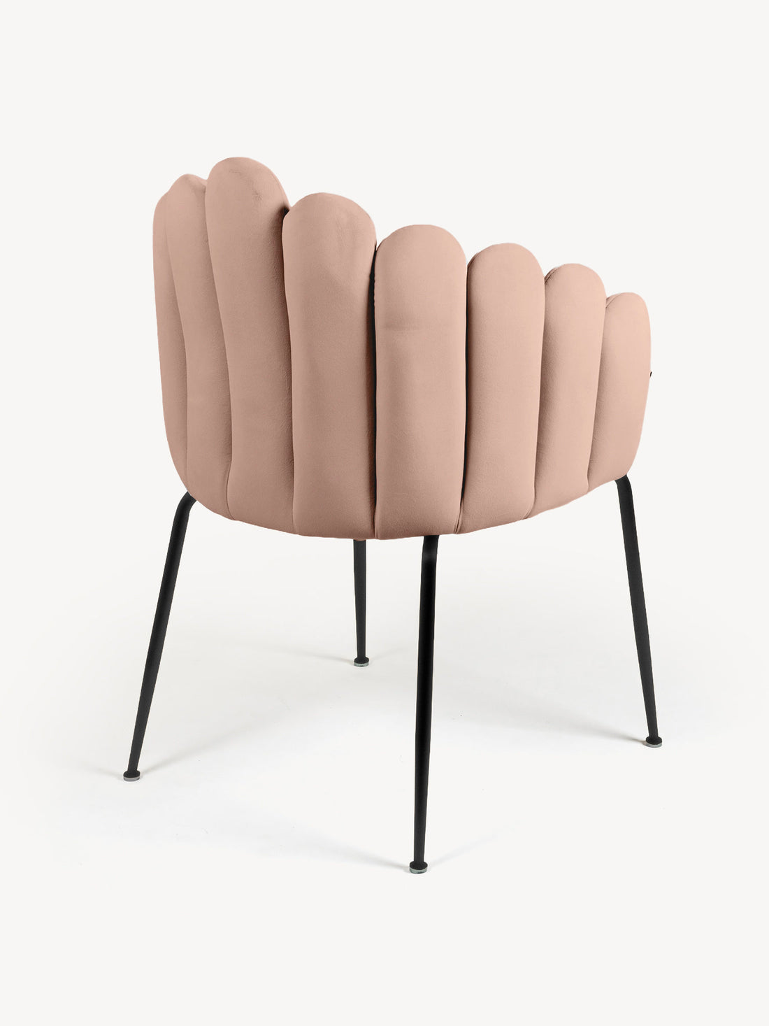Silla Cordoba pata Negra Beige Vista en Perspectiva Trasera
