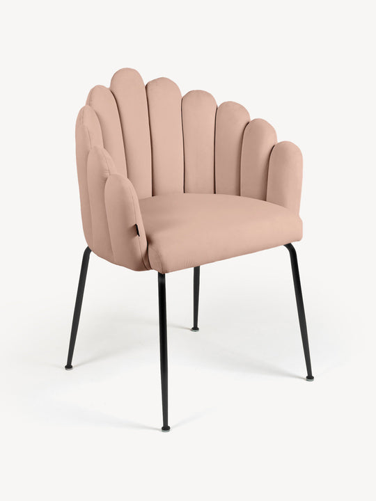 Silla Cordoba pata Negra Beige Vista en Perspectiva