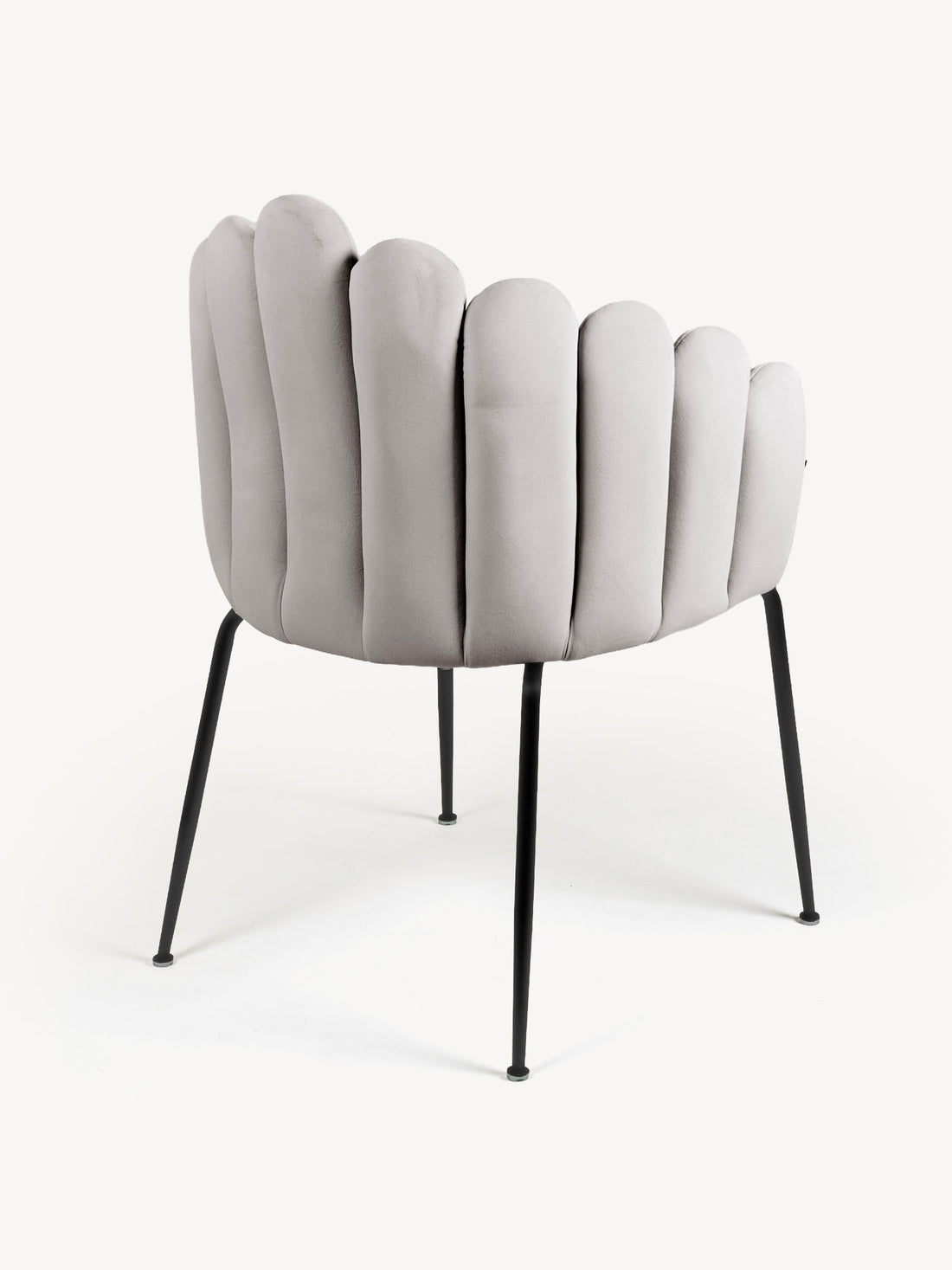 Silla Cordoba pata Negra Gris Vista en Perspectiva Trasera