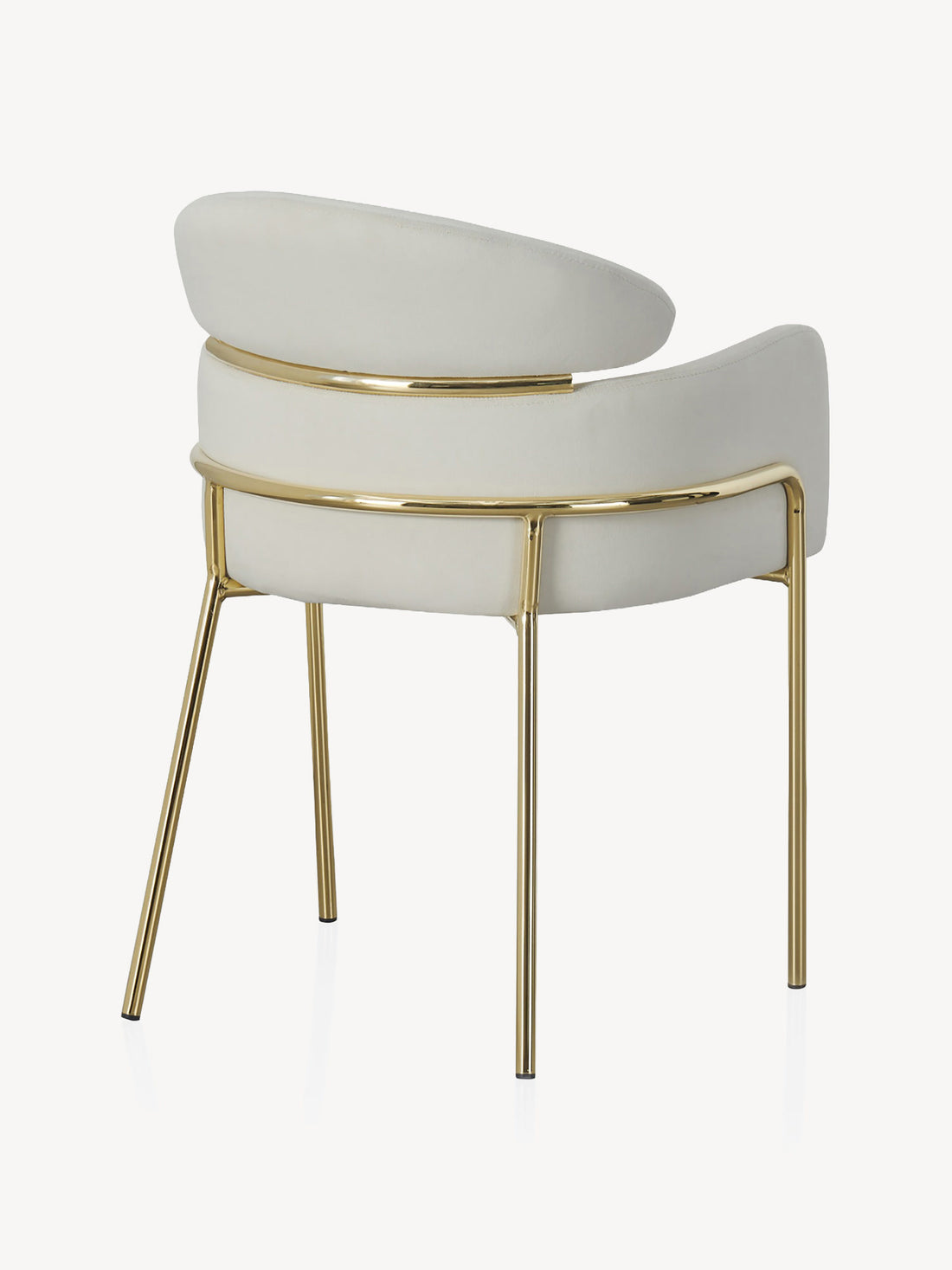 Silla Corey Beige Vista en Perspectiva Trasera
