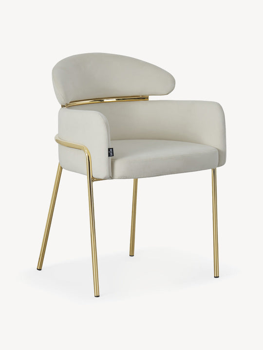 Silla Corey Beige Vista en Perspectiva