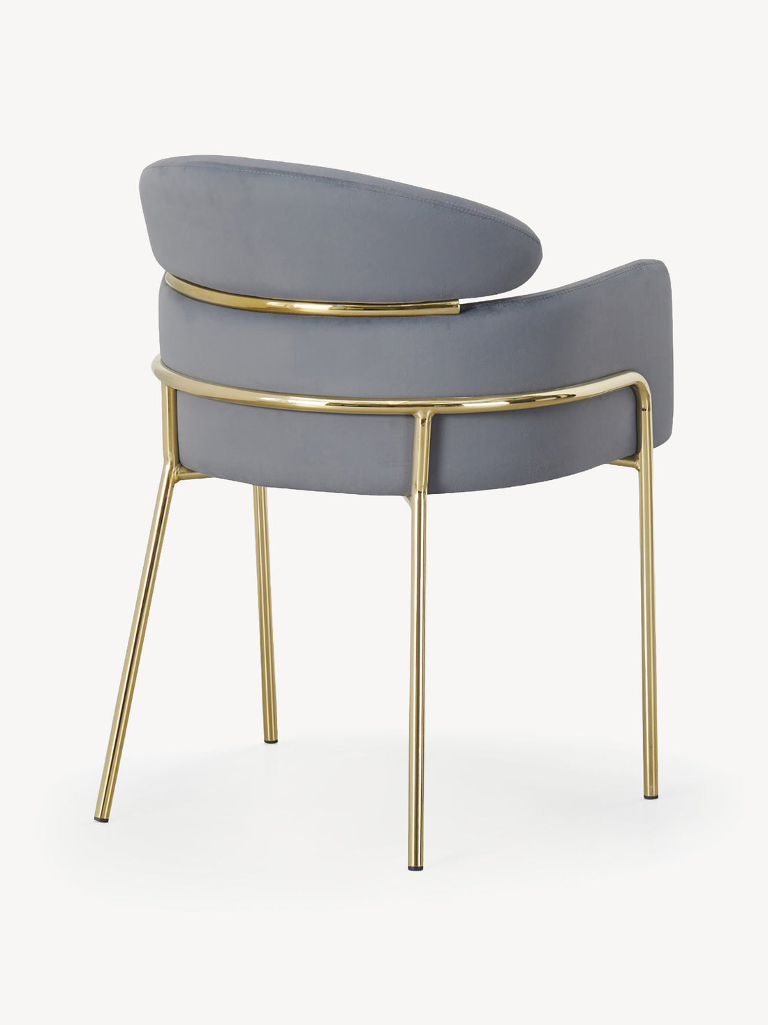 Silla Corey Gris Vista en Perspectiva Trasera