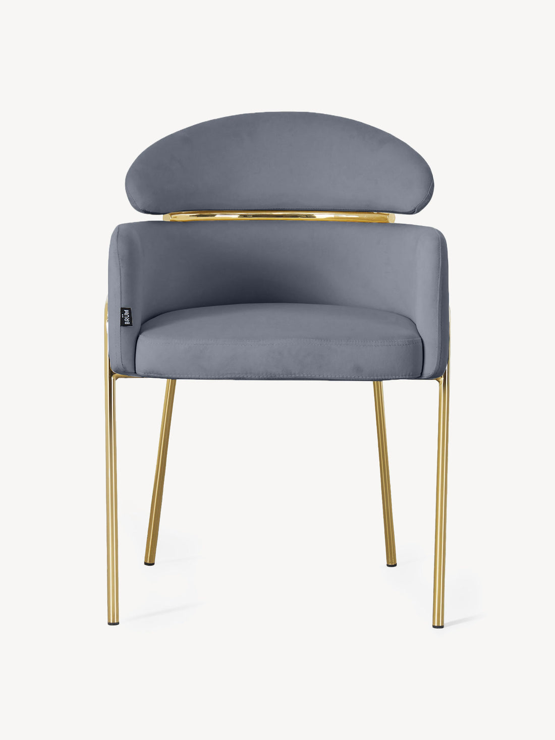Silla Corey Gris Vista Frontal