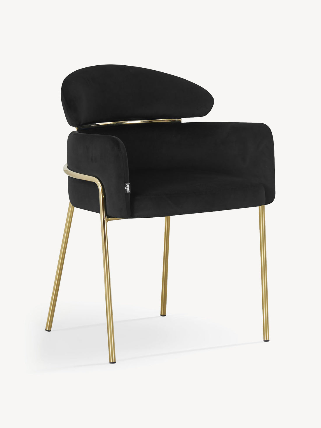 Silla Corey Negro Vista en Perspectiva