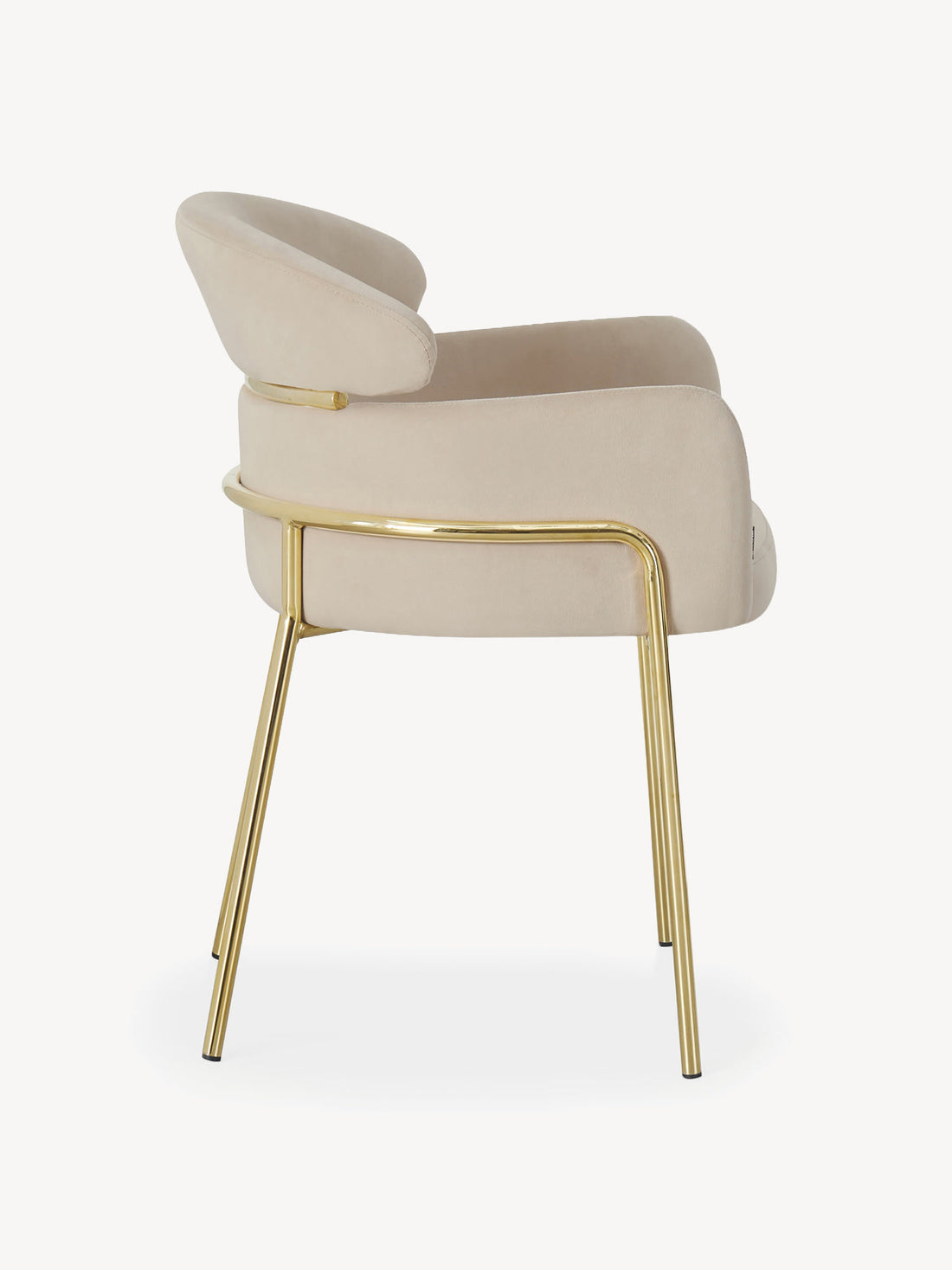 Silla Corey Taupé Vista Lateral