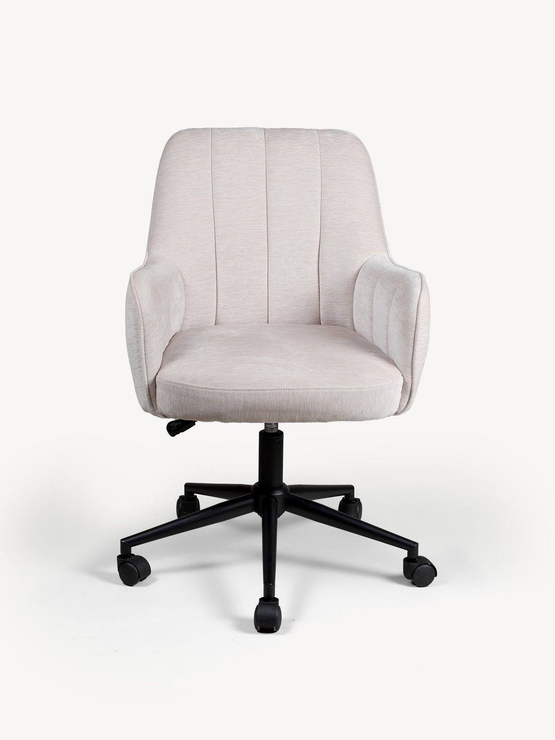 Silla de Oficina Amsterdam Beige Vista Frontal