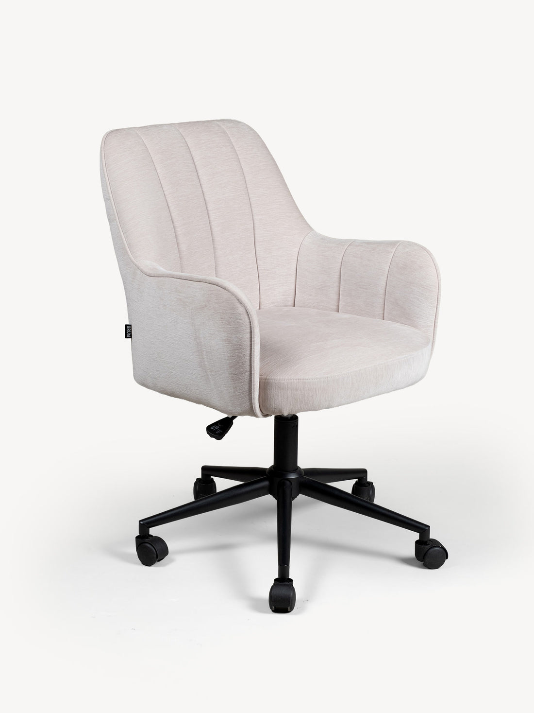 Silla de Oficina Amsterdam Beige Vista en Perspectiva