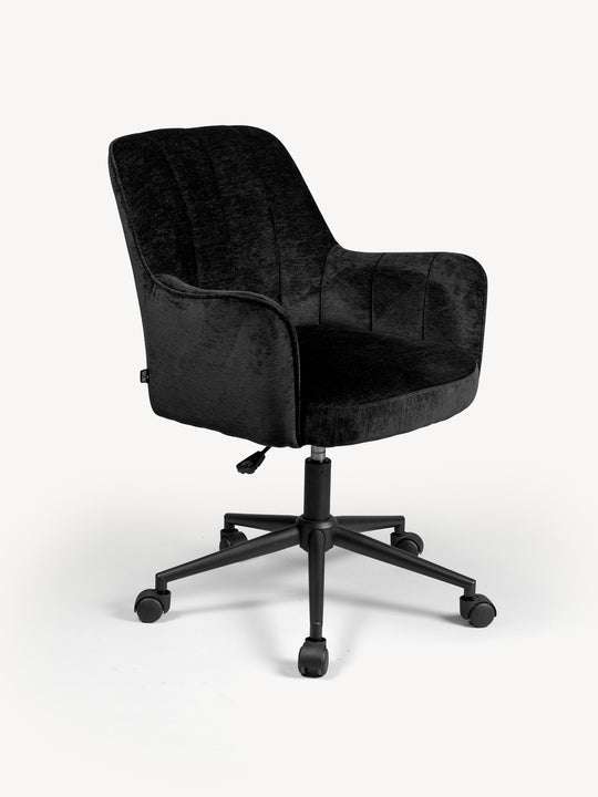 Silla de Oficina Amsterdam Negro Vista en Perspectiva