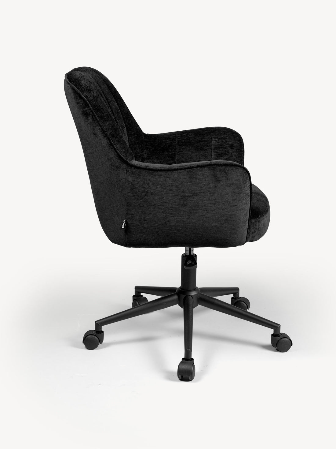 Silla de Oficina Amsterdam Negro Vista Lateral