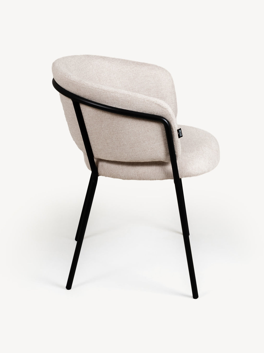 Silla Escocia Pata Negra Beige Vista Lateral