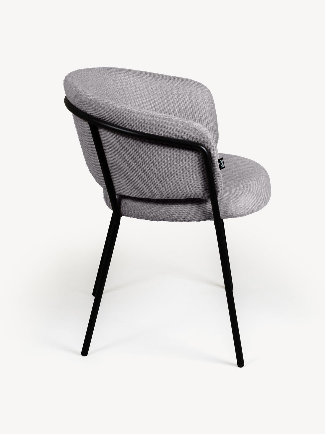 Silla Escocia Pata Negra Gris Vista Lateral