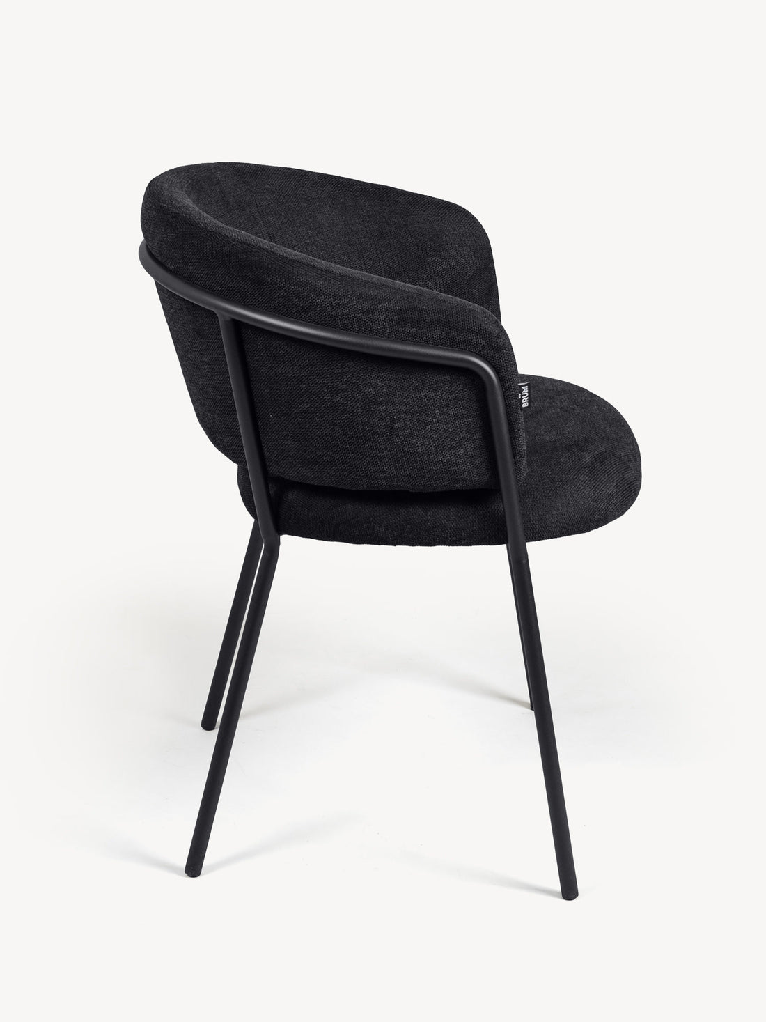 Silla Escocia Pata Negra Negro Vista Lateral